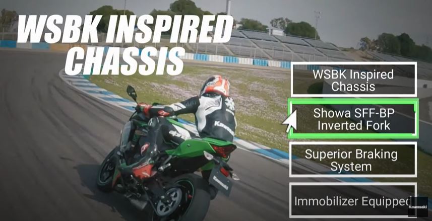 Ninja Zx 25r Features Showa Sff Bp Suspension Kawasaki